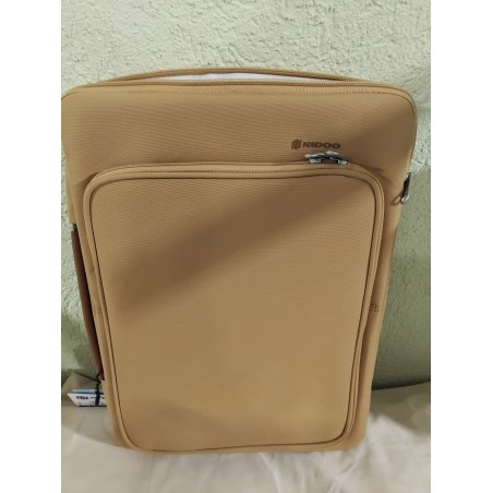 Lampe boule striée Timéo haut 25 cm céramique ocre