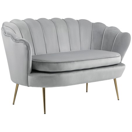 Lampe LED feuille haut 25 cm métal or