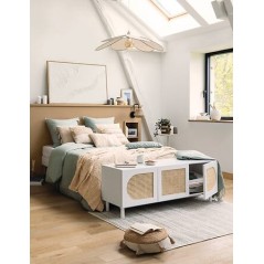 Tête de tit Aoni 160 x 140 cm rotin