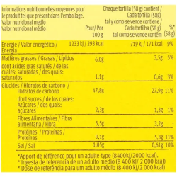 Wraps de blé complet Old El Paso