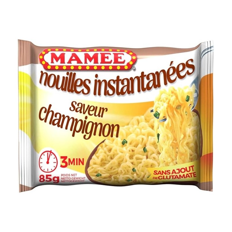 Mamee Nouilles instantanées, saveur champignon - Le sachet de 85g