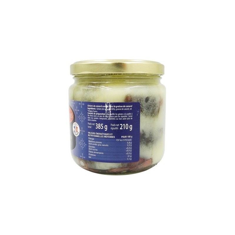 Gésiers de canard confits pot 385g