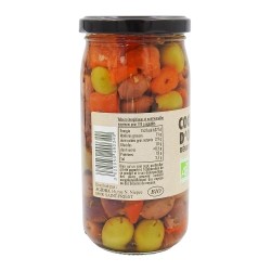 Cocktail d'olives dénoyautées BIO bocal 37cl