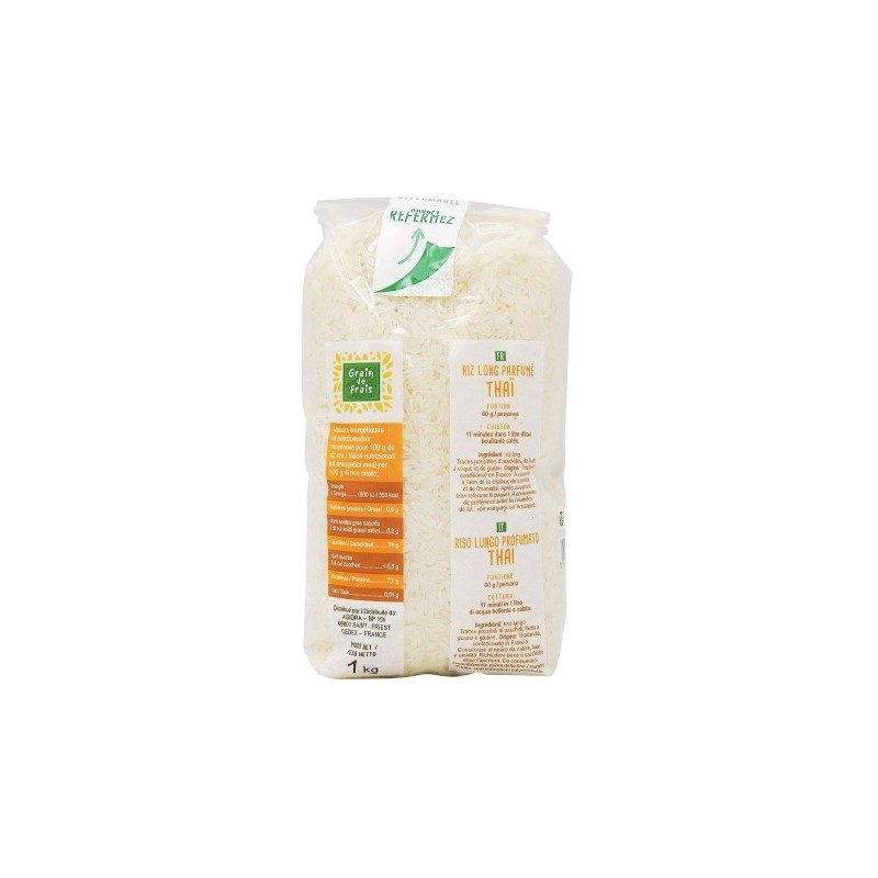 Riz parfumé Thaï paquet 1kg Grain de Frais